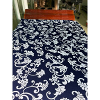 Ga nệm thun lẻ co  giãn tốt, tone xanh bọc 1 mặt  luồn chun bản to, có đường  may 2 bên