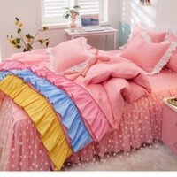 Ga phủ giường công chúa sắc màu, 4 món