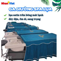 GA PHỦ GIƯỜNG SPA LỤA | trần bông kèm vỏ gối | kích thước theo yêu cầu