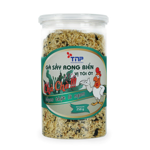 Gà sấy rong biển vị tỏi ớt Thảo Nguyên Phát hũ 250g