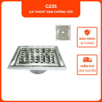 Ga thoát sàn chống hôi VINA G235 ngăn rác 2 tầng 12x12cm, phi 60