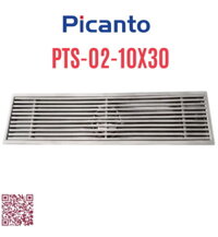 Ga thoát sàn dài SUS304 D60-90 Picanto PTS-02 10x30cm