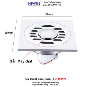 Ga thoát sàn FD-1101W mạ vàng