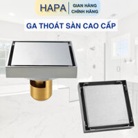 Ga Thoát Sàn Ngăn Mùi Hôi Và Côn Trùng Tuyệt Đối, Vật Liệu Inox SUS 304 Đúc Nguyên Khối Cao Cấp HAPA