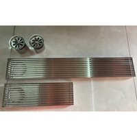 Ga thoát sàn, phễu thoát nước loại dài 30cm x 10cm và 60 cm x 10 cm. Inox 304 Lỗ lệch. lắp vừa ống nhựa phi 76, phi 90.