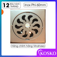 Ga thoát sàn – phễu thoát sàn INOX Vinahasa 10x10cm Phi 60mm Chống Hôi – Lọc Rác 2 lớp hiệu quả G207 (Bảo hành 12 tháng – 1 đổi 1 trong 7 ngày)