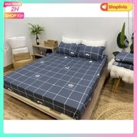 Ga Trải Giường bo chun[1m6x2m,1m8x2m,2mx2m2,vải mềm mịn[SHOPLIVIA]-mẫu kẻ râu