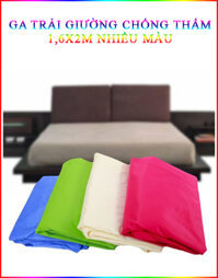 Ga Trải Giường Chống Thấm 2M X 1.6M X 10Cm Loại Trơn Nhiều Màu