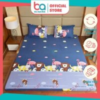 Ga Trải Giường Chống Thấm Cho Bé Chất Liệu Cotton Co Giãn Mềm Mịn Họa Tiết Hoạt Hình Dễ Thương Cho Bé