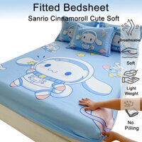 Ga trải giường Cinnamoroll Hello Kitty Melody Fittedsheet mềm mại 0,9m 1,2m 1,5m 1,8m