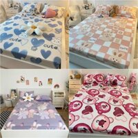Ga trải giường cotton poly(sét 3món:ga +2vỏ gối) 1m6,1m8,drap giường hàn quốc, được chọn mẫu