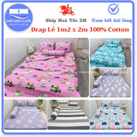 Ga trải giường  , Drap Lẻ 1m2 x 2m 100% Cotton( Không kèm vỏ gối )