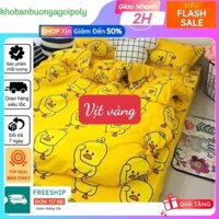 Ga trải giường kích thước 2mx2m2 bọc đệm dày 20cm trở xuống, vịt vàng