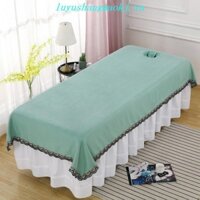 Ga Trải Giường Nhung Dày 120x230cm Có Lỗ Thoát Khí Mát Xa spa