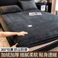 Ga trải giường nhung pha lê lót nhung mùa đông Ga Trải Giường nhung nhung san hô bọc toàn bộ bọc bảo vệ Ga Trải Giường nhung sữa Ga Trải Giường 10.12