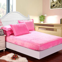 Ga trải giường nhung san hô Ga Trải Giường cố định chống trượt dày dặn một chiếc che bụi mùa đông bọc bảo vệ nệm Simmons LPHO