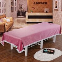 Ga Trải Giường Nhung San Hô Lông Cừu San Hô Mát Xa SPA Làm Đẹp Sang Trọng Với / Không Lỗ