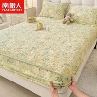 Ga trải giường nhung tuyết Ga Trải Giường nhung hai mặt Ga Trải Giường dày dặn mùa đông một chiếc bọc nệm bảo vệ trọn gói KG78