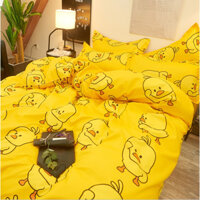 Ga trải giường vịt vàng + TẶNG KÈM 2 vỏ gối đầu