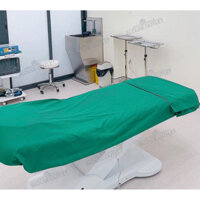 Ga trải giường y tế - Săng trải giường phẫu thuật màu xanh lá chất liệu Kaki Cotton Hoàn Nguyên Cao Cấp