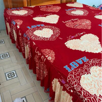 Ga trải nệm (có bèo phủ 1 bên 45cm)thun lạnh Hàn quốc mềm mịn mát không áo gối