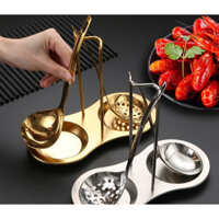 Gác 2 muôi inox tiện dụng, giá để vung, muôi