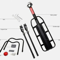 Gác Baga nhôm xe đạp bắt cọc yên cao cấp, Gác Baga Hợp Kim Nhôm Xe Đạp Đa Năng bắt Cọc Yên