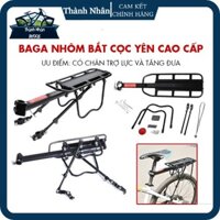 Gác Baga nhôm xe đạp gắn cốt yên cao cấp [ Kèm bộ cờ lê + lục giác + dây ràng ]