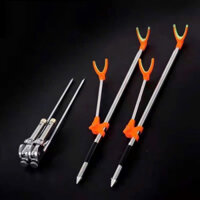 Gác cần đôi cắm đất inox 2m4, gác cần câu đài, gác cần câu tay