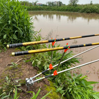 Gác cần đôi đỡ cần đôi câu đơn đài chất liệu inox dài 2m4 có thể gác đc 2 cần 6m3 và 7m2