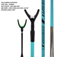 Gác cần và cán vợt câu đài cacbon SUPER ROD Loại 1, kích thước 2.1m, 2.4m, 2.7m