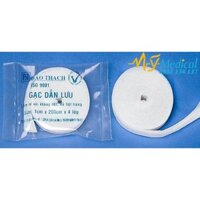 Gạc dẫn lưu Bảo Thạch 1 x 200 x 4 (Gói 50 cuộn)