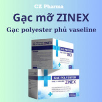 Gạc mỡ Zinex - (5 miếng) Gạc Polyester phủ vaseline chống dính vết thương kt 18x10cm