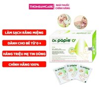 Gạc rơ lưỡi cho bé Dr Papie - khăn lau răng, rơ miệng, tưa lưỡi cho trẻ từ sơ sinh Dr.Papie, vệ sinh ăn dặm, mọc răng