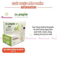 Gạc rơ lưỡi cho bé Dr Papie - khăn lau răng, rơ miệng, tưa lưỡi cho trẻ từ sơ sinh Drpapie, vệ sinh ăn dặm, mọc răng