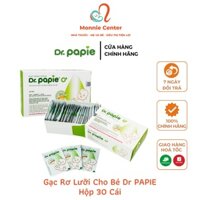 Gạc rơ lưỡi cho bé Dr PAPIE hộp 30 cái, tưa lưỡi vệ sinh răng miệng trẻ em - Monnie Center