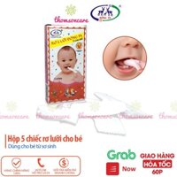 Gạc rơ lưỡi Đông Pha – vệ sinh nướu răng miệng cho trẻ tưa lưỡi cho bé đông fa Hộp 5 chiếc
