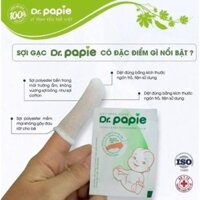 Gạc Rơ Lưỡi Dr.Papie an toàn cho trẻ sơ sinh, làm sạch răng, lưỡi, nướu và khoang miệng cho bé hộp 30 gói