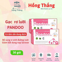 Gạc rơ lưỡi trẻ em thảo dược Pandoo - Vệ sinh răng, lưỡi, răng miệng cho trẻ từ sơ sinh - Hôp 30 gói - NT Hồng Thắng