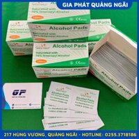 GẠC TẨM CỒN 70 ĐỘ BÔNG CỒN SÁT KHUẨN NHANH ALCOHOL PADS HỘP 100 MIẾNG