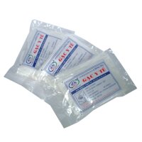 Gạc y tế tiệt trùng 5x6.5cm 12 lớp - 100% cotton - Gói 10 miếng