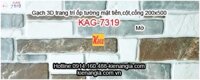 Gạch 3D mờ trang trí ốp tường 200x500 KAG-7319