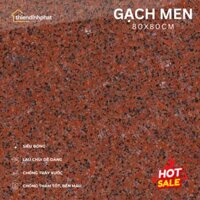 Gạch 80x80cm TDP808D816 Đỏ Hoa Cương – Đá Bóng Kính Cao Cấp