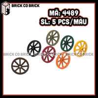 Gạch Bánh Xe Gỗ Phụ Kiện Nhựa MOC Đồ Chơi Lắp Ráp Mô Hình Sáng Tạo Trí Tuệ Combo 5 Viên 4489