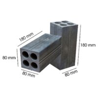Gạch Block ống không nung 80x80x180