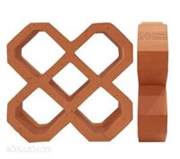 Gạch bông gió đất nung hoa mai