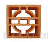 Gạch bông gió đất nung hoa mai