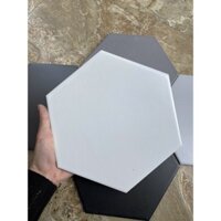 Gạch bông lục giác nhập khẩu màu trắng, ốp lát trang trí phòng bếp, phòng tắm, cầu thang, shop thời trang, nhà hàng
