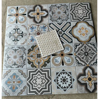 Gạch bông men 20x20 mix màu xương đá Granit hàng nhập khẩu ốp lát trang trí nội ngoại thất, tường bếp, wc, độ bền cao
