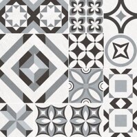 Gạch bông rối 60x60cm trang tri Royal màu ghi xanh 6702